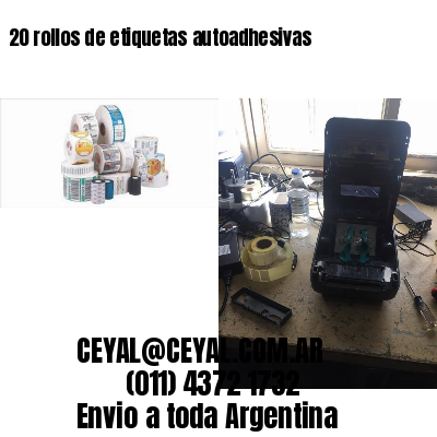 20 rollos de etiquetas autoadhesivas