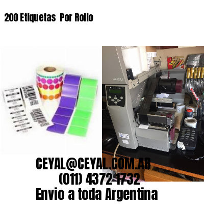 200 Etiquetas  Por Rollo