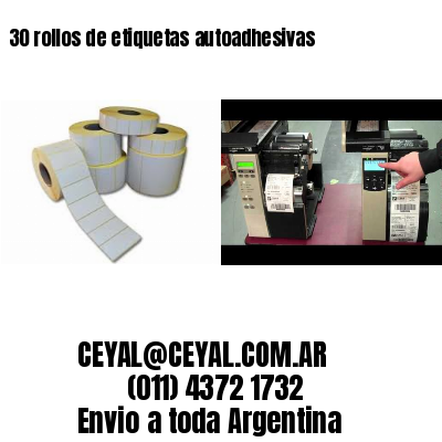 30 rollos de etiquetas autoadhesivas