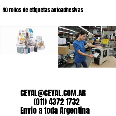 40 rollos de etiquetas autoadhesivas