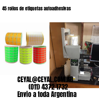 45 rollos de etiquetas autoadhesivas