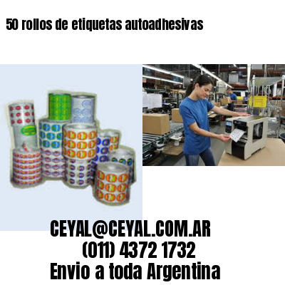50 rollos de etiquetas autoadhesivas