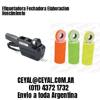 Etiquetadora Fechadora Elaboracion Vencimiento