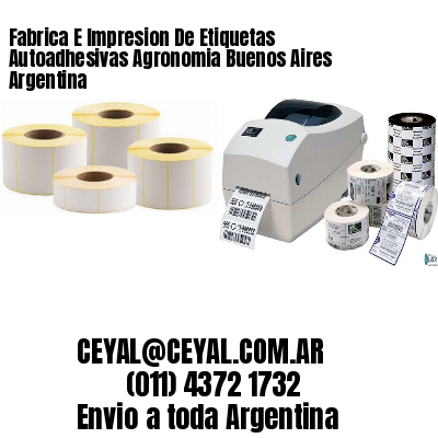 Fabrica E Impresion De Etiquetas Autoadhesivas Agronomia Buenos Aires Argentina