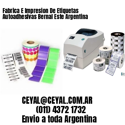 Fabrica E Impresion De Etiquetas Autoadhesivas Bernal Este Argentina