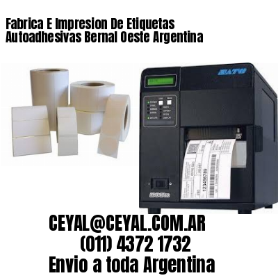 Fabrica E Impresion De Etiquetas Autoadhesivas Bernal Oeste Argentina