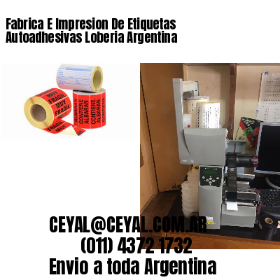 Fabrica E Impresion De Etiquetas Autoadhesivas Loberia Argentina