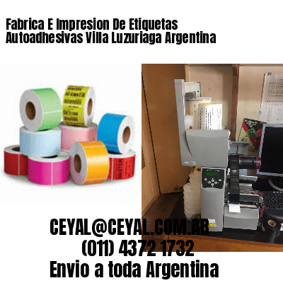 Fabrica E Impresion De Etiquetas Autoadhesivas Villa Luzuriaga Argentina