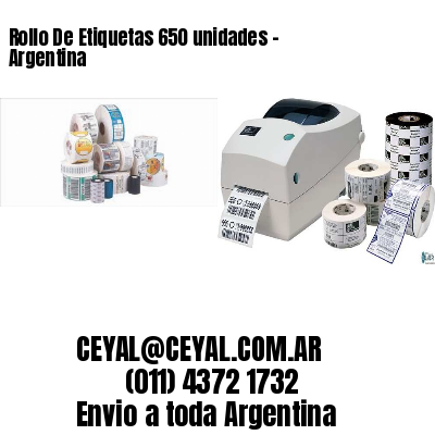 Rollo De Etiquetas 650 unidades – Argentina