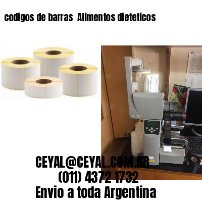 codigos de barras 	Alimentos dieteticos