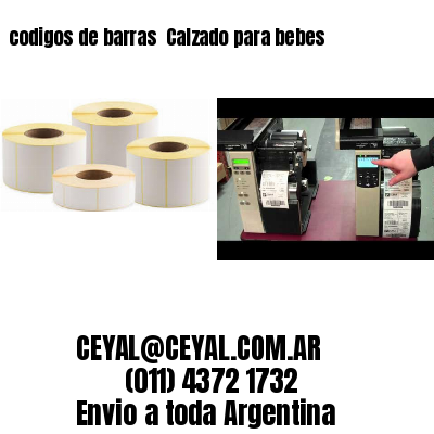 codigos de barras 	Calzado para bebes
