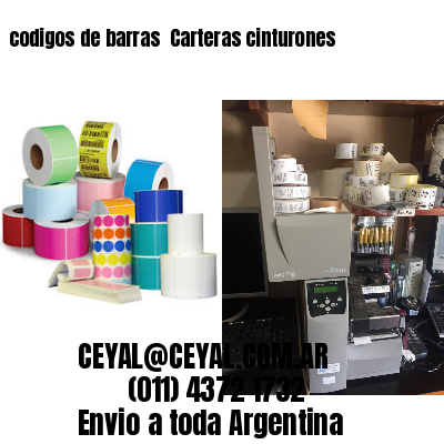 codigos de barras 	Carteras cinturones