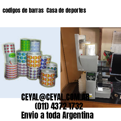 codigos de barras 	Casa de deportes
