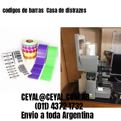 codigos de barras 	Casa de disfrazes