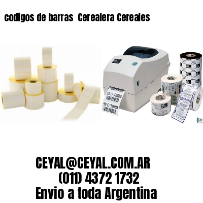codigos de barras 	Cerealera Cereales