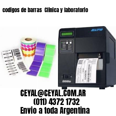 codigos de barras 	Clinica y laboratorio