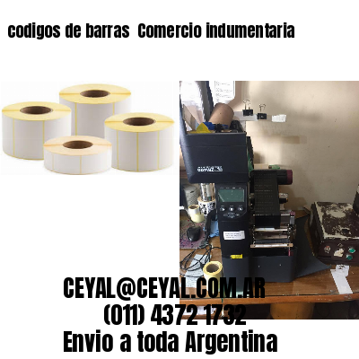 codigos de barras 	Comercio indumentaria