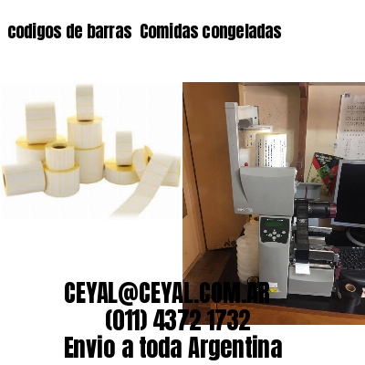 codigos de barras 	Comidas congeladas