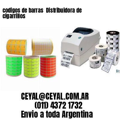 codigos de barras 	Distribuidora de cigarrillos