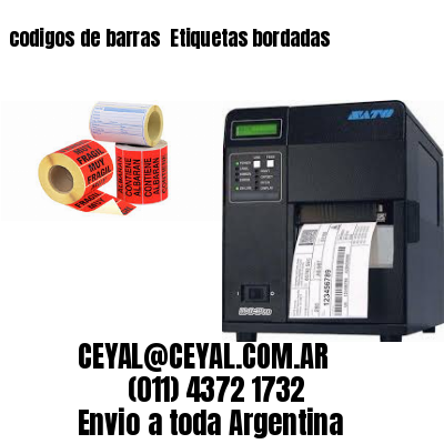 codigos de barras 	Etiquetas bordadas