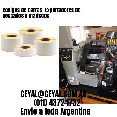 codigos de barras 	Exportadores de pescados y mariscos