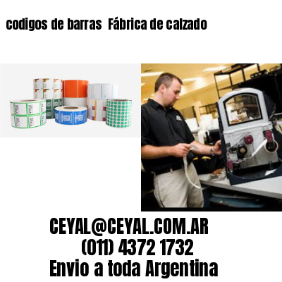 codigos de barras 	Fábrica de calzado