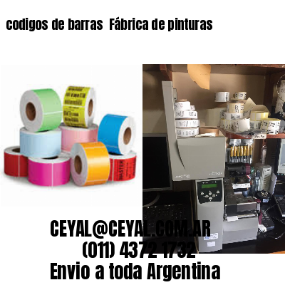 codigos de barras 	Fábrica de pinturas