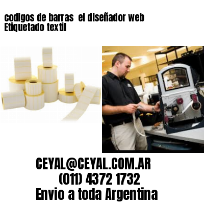 codigos de barras 	el diseñador web Etiquetado textil