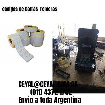 codigos de barras 	remeras