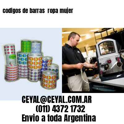 codigos de barras 	ropa mujer