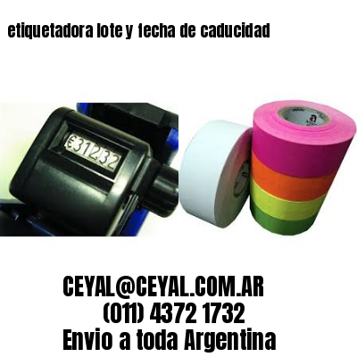 etiquetadora lote y fecha de caducidad