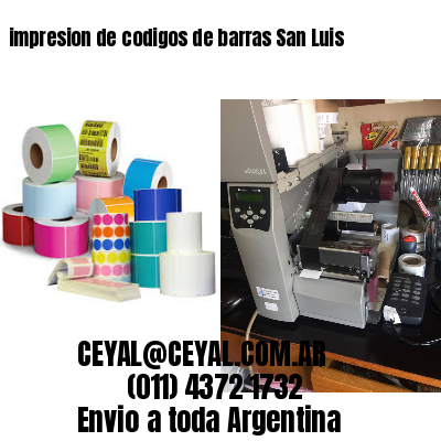 impresion de codigos de barras San Luis