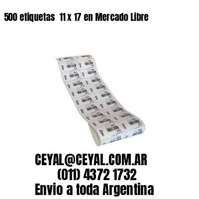 500 etiquetas  11 x 17 en Mercado Libre