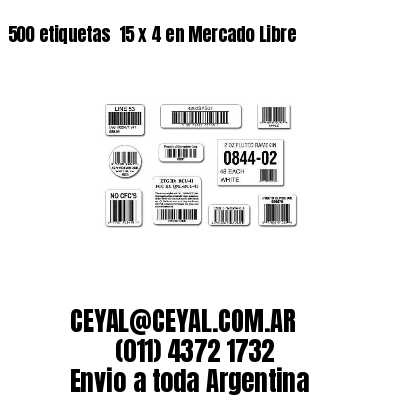 500 etiquetas  15 x 4 en Mercado Libre