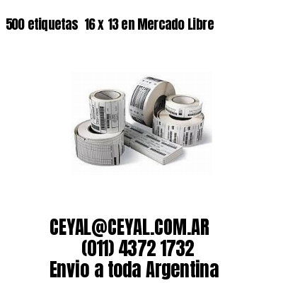500 etiquetas  16 x 13 en Mercado Libre