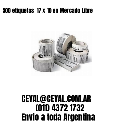 500 etiquetas  17 x 10 en Mercado Libre