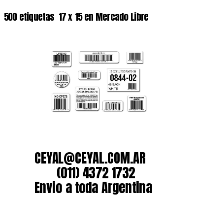 500 etiquetas  17 x 15 en Mercado Libre