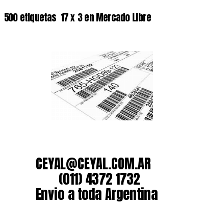 500 etiquetas  17 x 3 en Mercado Libre