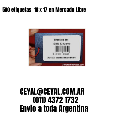 500 etiquetas  18 x 17 en Mercado Libre