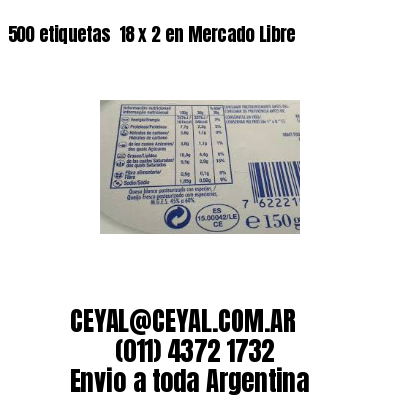 500 etiquetas  18 x 2 en Mercado Libre