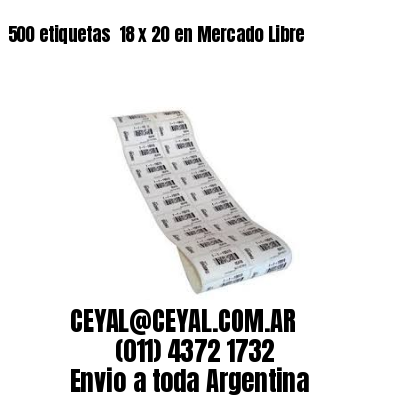 500 etiquetas  18 x 20 en Mercado Libre