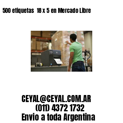 500 etiquetas  18 x 5 en Mercado Libre