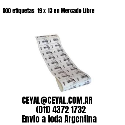 500 etiquetas  19 x 13 en Mercado Libre