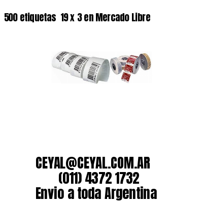 500 etiquetas  19 x 3 en Mercado Libre