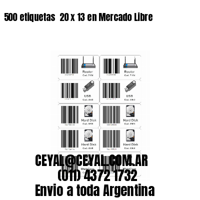 500 etiquetas  20 x 13 en Mercado Libre