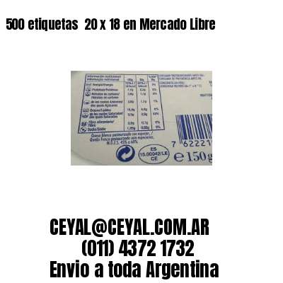 500 etiquetas  20 x 18 en Mercado Libre