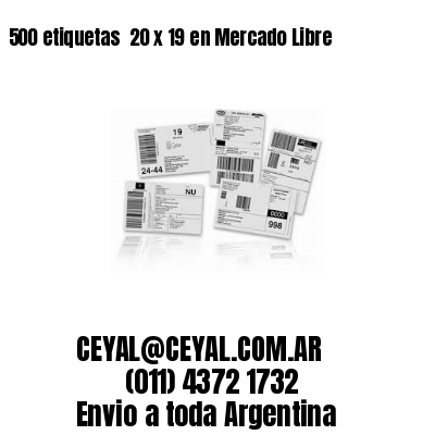 500 etiquetas  20 x 19 en Mercado Libre
