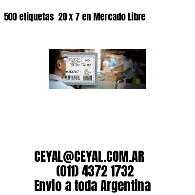 500 etiquetas  20 x 7 en Mercado Libre