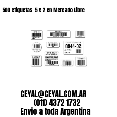 500 etiquetas  5 x 2 en Mercado Libre
