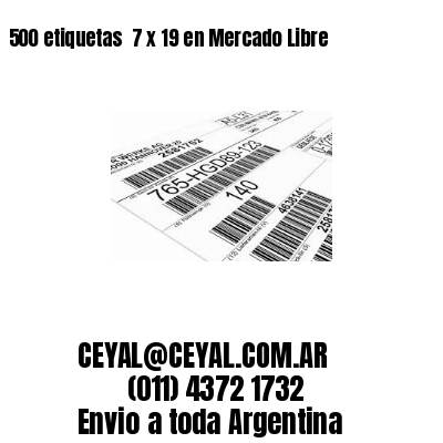 500 etiquetas  7 x 19 en Mercado Libre